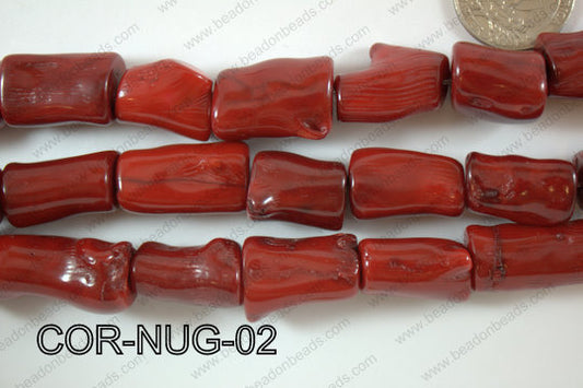 Coral Nugget 12x20mm COR-NUG-02