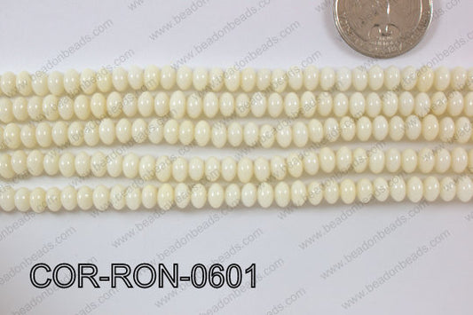 Coral Rondel 6mm COR-RON-0601