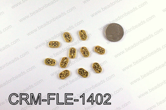 Fleur De Lis Charms 14x9mm, Gold CRM-FLE-1402