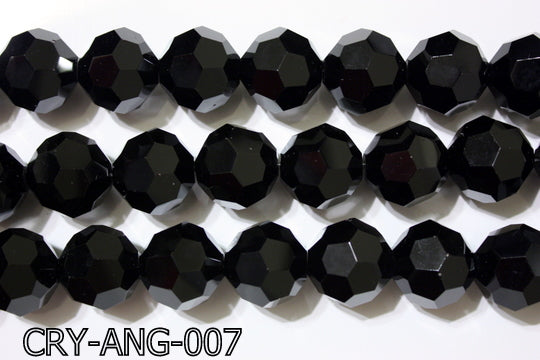 Angelic Crystal Black Faceted Round 22mm CRY-ANG-007