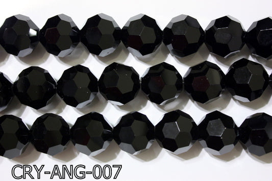 Angelic Crystal Black Faceted Round 22mm CRY-ANG-007