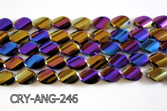 Angelic Crystal Faceted Twisted Oval 13x18mm CRY-ANG-246