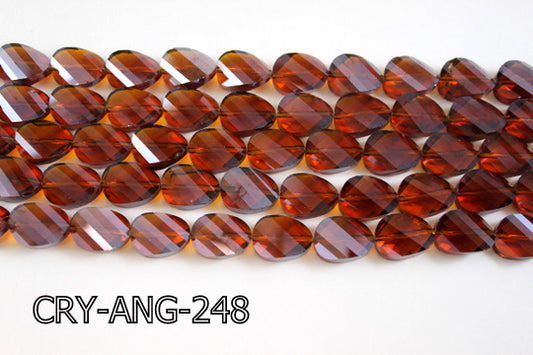 Angelic Crystal Faceted Twisted Oval 13x18mm CRY-ANG-248