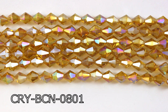 Angelic Crystal Faceted BiCone 8mm 12'' CRY-BCN-0801
