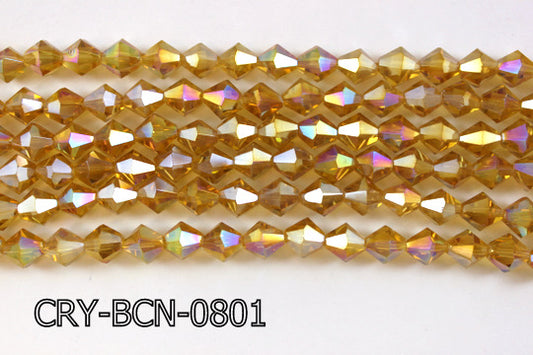 Angelic Crystal Faceted BiCone 8mm 12'' CRY-BCN-0801
