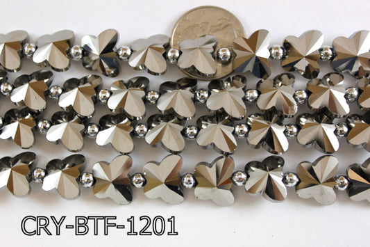 Angelic Crystal Faceted Butterfly 12x15mm 10'' CRY-BTF-1201