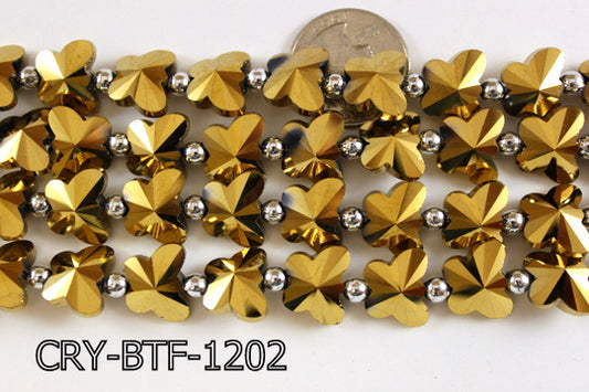 Angelic Crystal Faceted Butterfly 12x15mm 10'' CRY-BTF-1202