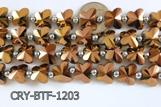 Angelic Crystal Faceted Butterfly 12x15mm 10'' CRY-BTF-1203