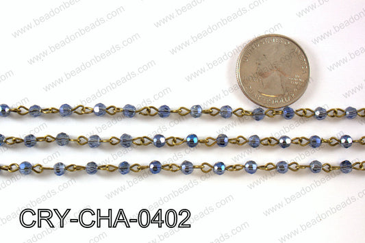 Angelic Crystal Round Chain 4mm  CRY-CHA-0402