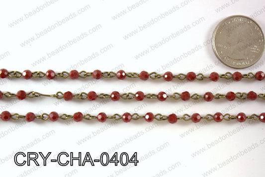 Angelic Crystal Round Chain 4mm  CRY-CHA-0404