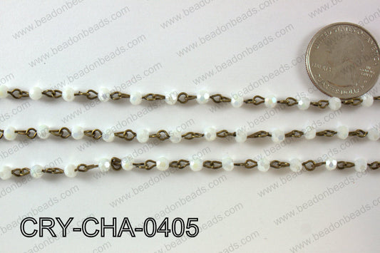 Angelic Crystal Round Chain 4mm  CRY-CHA-0405