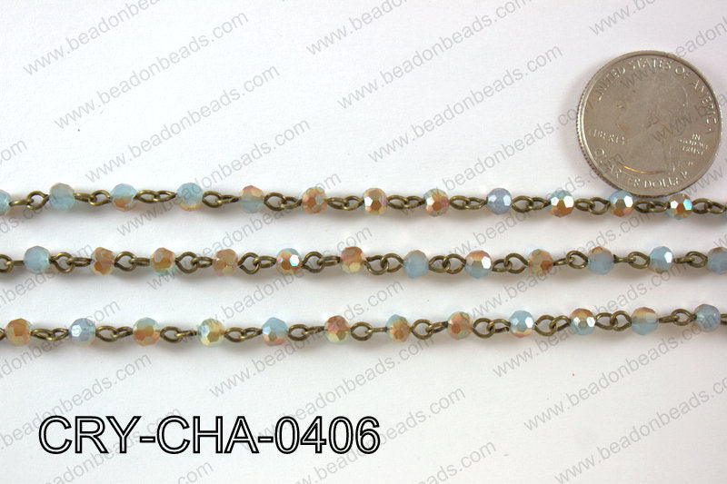 Angelic Crystal Round Chain 4mm  CRY-CHA-0406