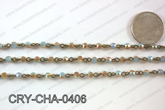 Angelic Crystal Round Chain 4mm  CRY-CHA-0406