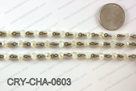 Angelic Crystal Rondelle Chain 6mm  CRY-CHA-0603