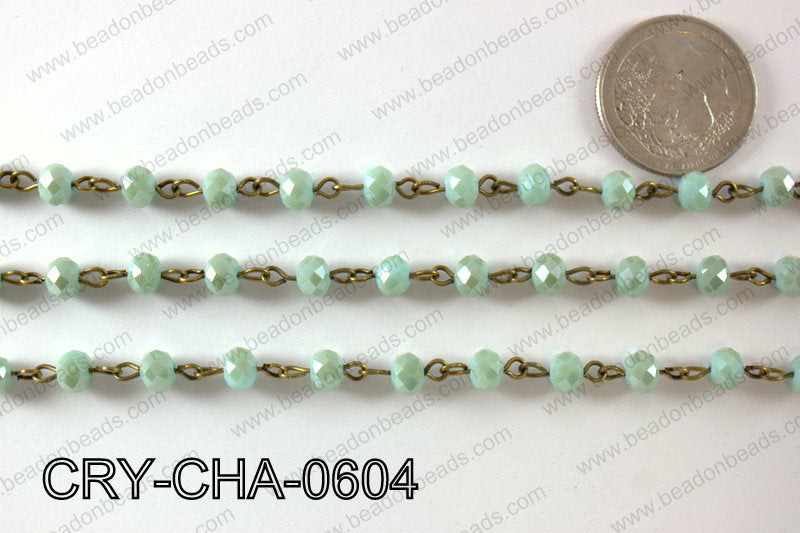 Angelic Crystal Rondelle Chain 6mm  CRY-CHA-0604