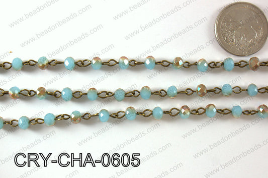 Angelic Crystal Rondelle Chain 6mm  CRY-CHA-0605