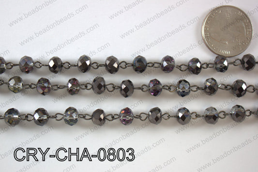 Angelic Crystal Rondelle Chain 8mm  CRY-CHA-0803