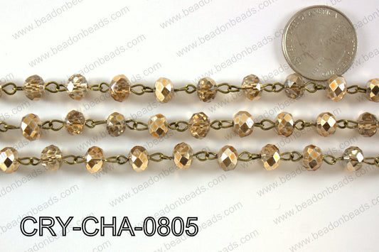 Angelic Crystal Rondelle Chain 8mm  CRY-CHA-0805