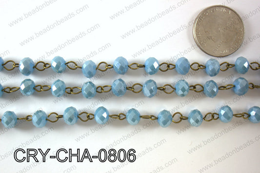 Angelic Crystal Rondelle Chain 8mm  CRY-CHA-0806