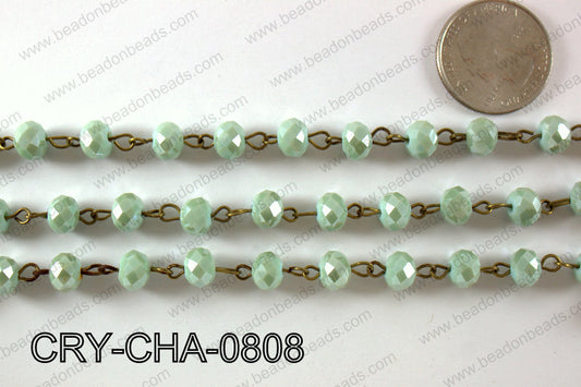 Angelic Crystal Rondelle Chain 8mm  CRY-CHA-0808