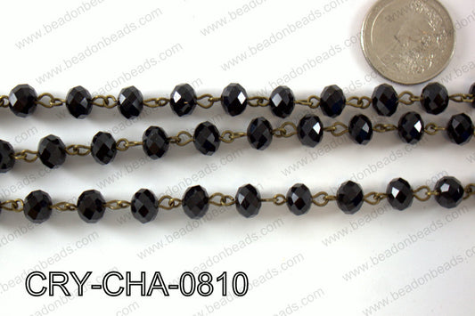 Angelic Crystal Rondelle Chain 8mm  CRY-CHA-0810