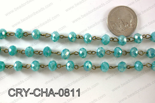 Angelic Crystal Rondelle Chain 8mm  CRY-CHA-0811