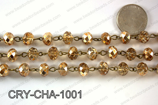 Angelic Crystal Rondelle Chain 10mm  CRY-CHA-1001
