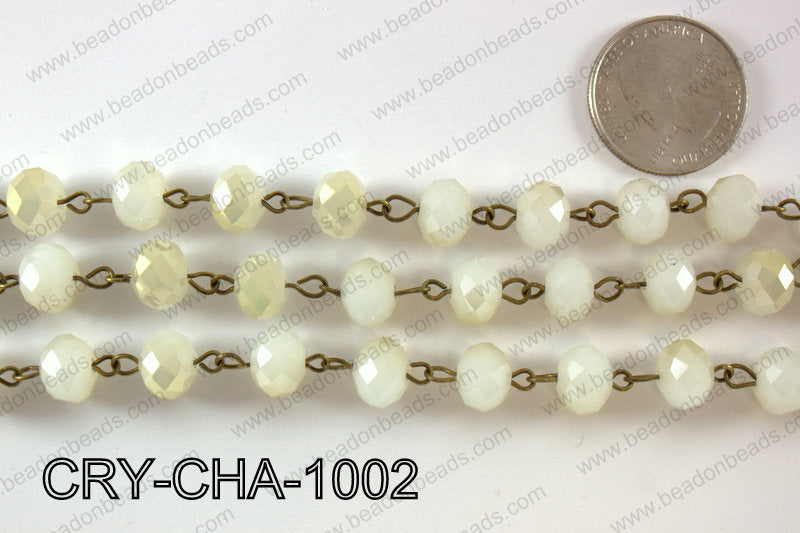 Angelic Crystal Rondelle Chain 10mm  CRY-CHA-1002