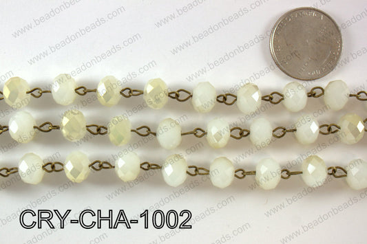 Angelic Crystal Rondelle Chain 10mm  CRY-CHA-1002