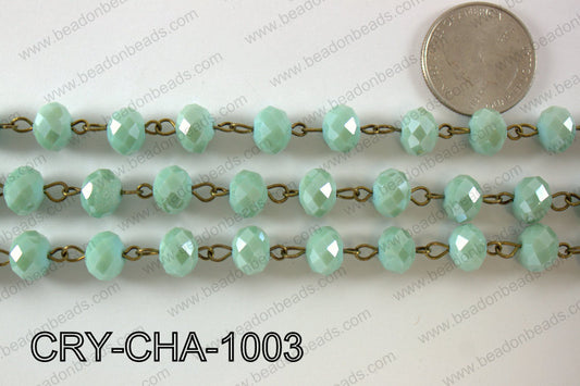 Angelic Crystal Rondelle Chain 10mm  CRY-CHA-1003