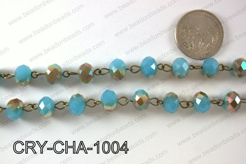 Angelic Crystal Rondelle Chain 10mm  CRY-CHA-1004