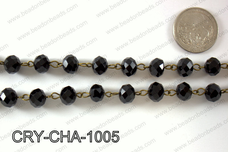 Angelic Crystal Rondelle Chain 10mm  CRY-CHA-1005