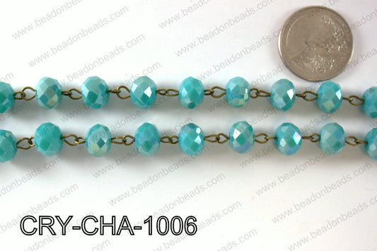 Angelic Crystal Rondelle Chain 10mm  CRY-CHA-1006