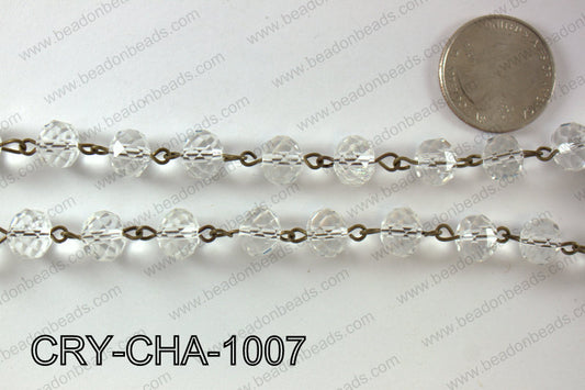 Angelic Crystal Rondelle Chain 10mm  CRY-CHA-1007