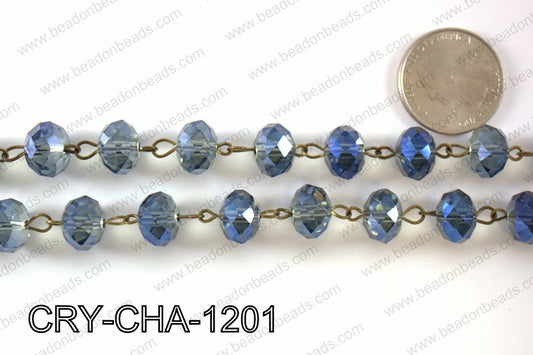 Angelic Crystal Rondelle Chain 12mm  CRY-CHA-1201