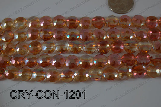Angelic Crystal Coin Faceted 12mm CRY-CON-1201