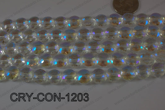 Angelic Crystal Coin Faceted 12mm CRY-CON-1203