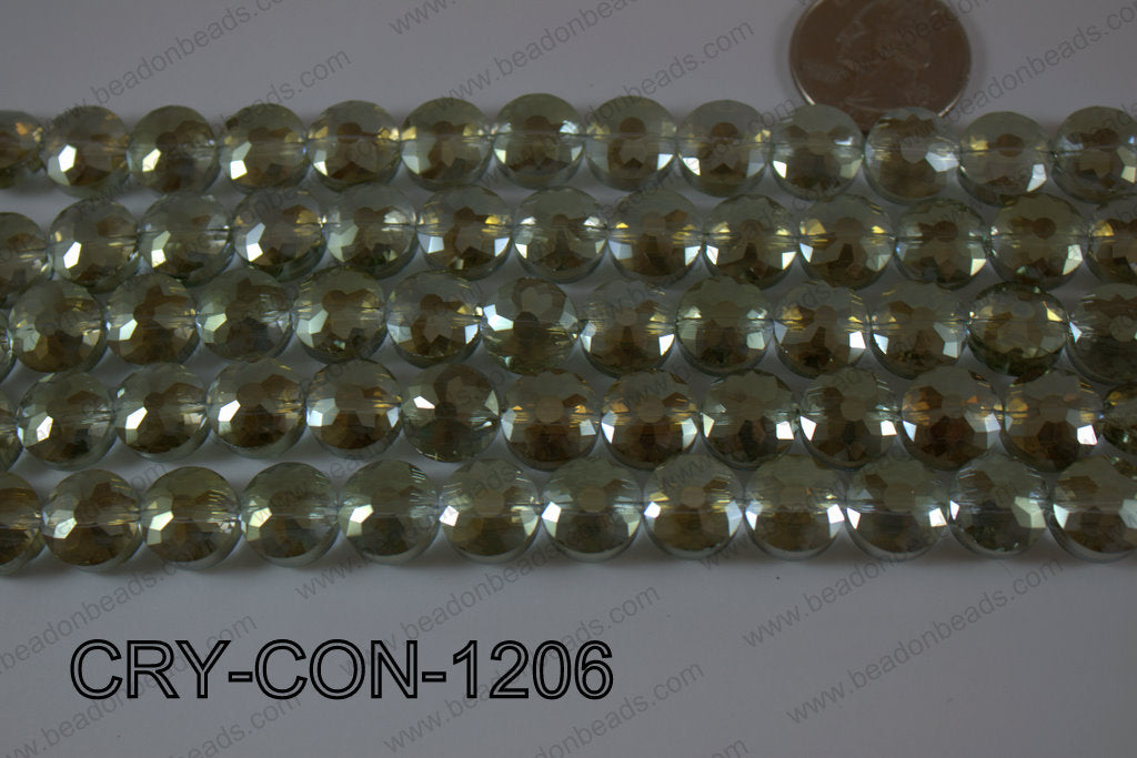Angelic Crystal Coin Faceted 12mm CRY-CON-1206