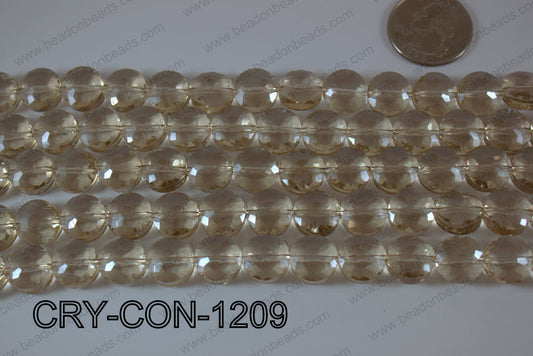 Angelic Crystal Coin Faceted 12mm CRY-CON-1209