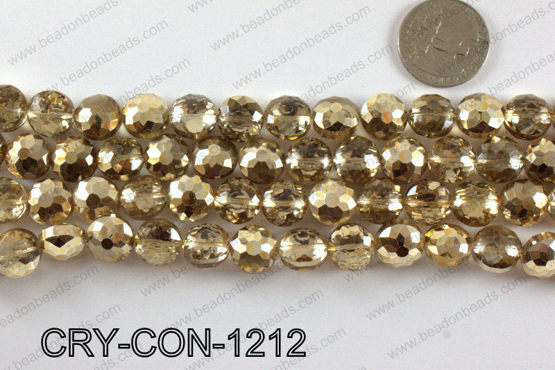 Angelic crystal coin faceted 12mmCRY-CON-1212