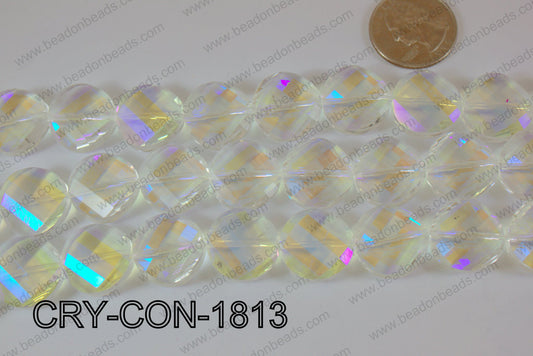 Angelic Crystals Twisted Coin 18mm CRY-CON-1813
