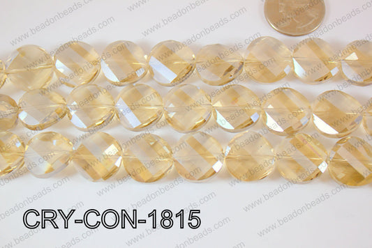 Angelic Crystals Twisted Coin 18mm CRY-CON-1815