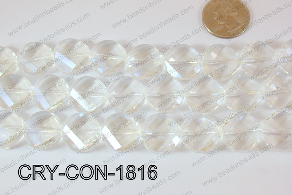 Angelic Crystals Twisted Coin 18mm CRY-CON-1816