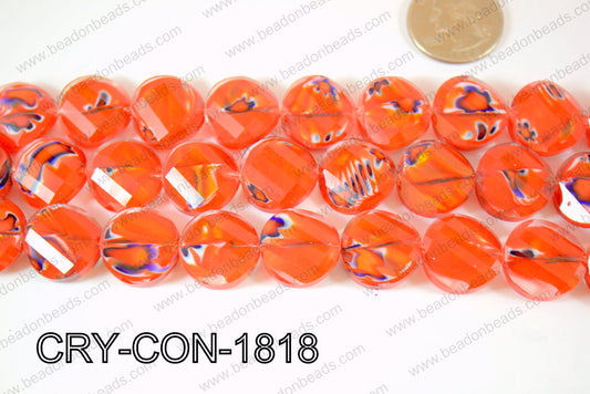 Angelic Crystals Twisted Coin 18mm CRY-CON-1818