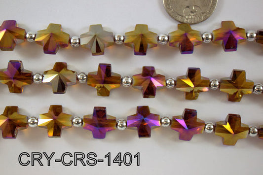 Angelic Crystal Cross 14x14mm CRY-CRS-1401