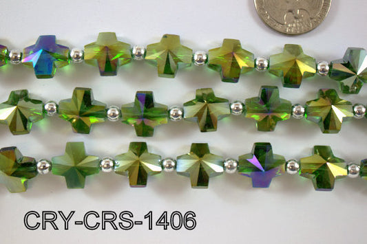 Angelic Crystal Cross 14x14mm CRY-CRS-1406
