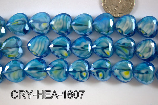 Angelic Crystal Heart 16x16mm CRY-HEA-1607