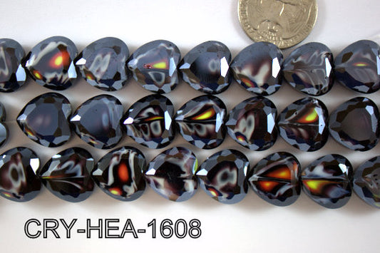 Angelic Crystal Heart 16x16mm CRY-HEA-1608