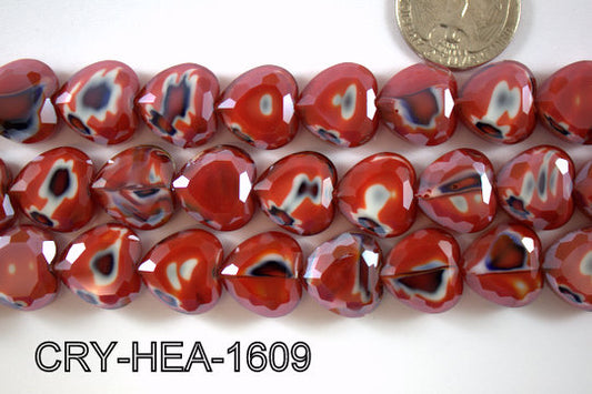 Angelic Crystal Heart 16x16mm CRY-HEA-1609