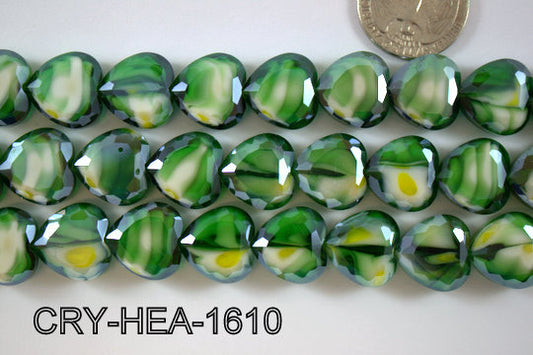 Angelic Crystal Heart 16x16mm CRY-HEA-1610